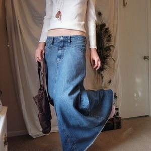 Maxi jean skirt